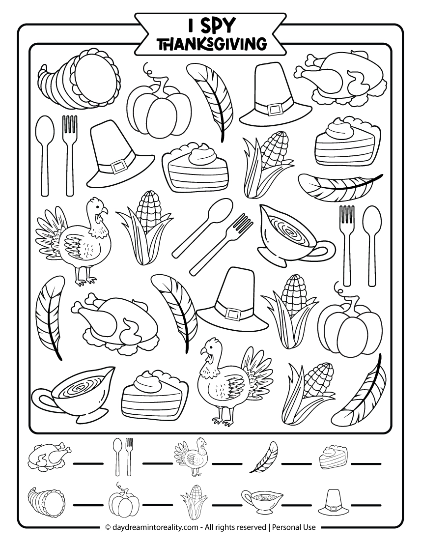I Spy Thanksgiving I Spy Thanksgiving