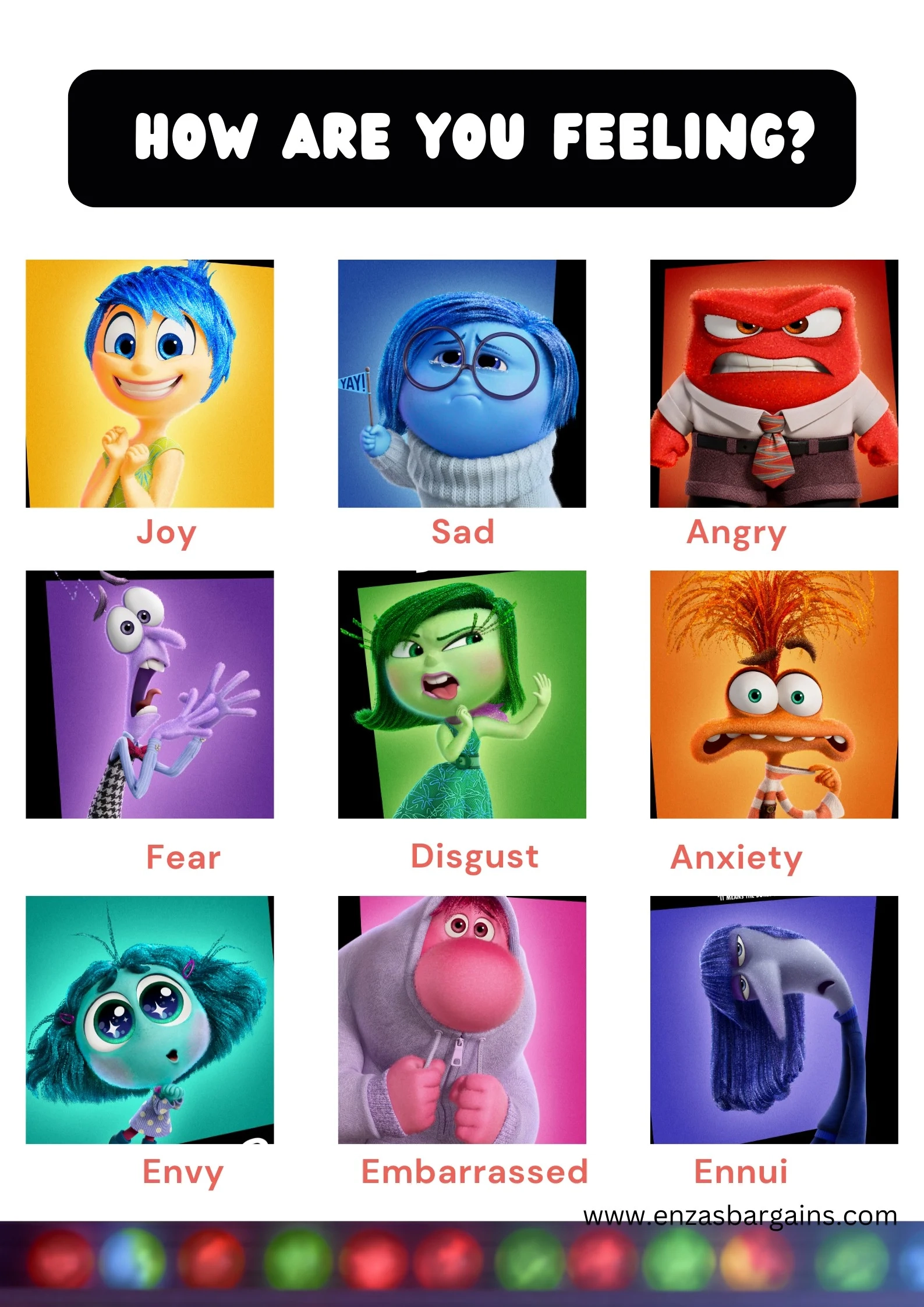 Inside Out 2 Coloring Pages Activities And Lesson Plan