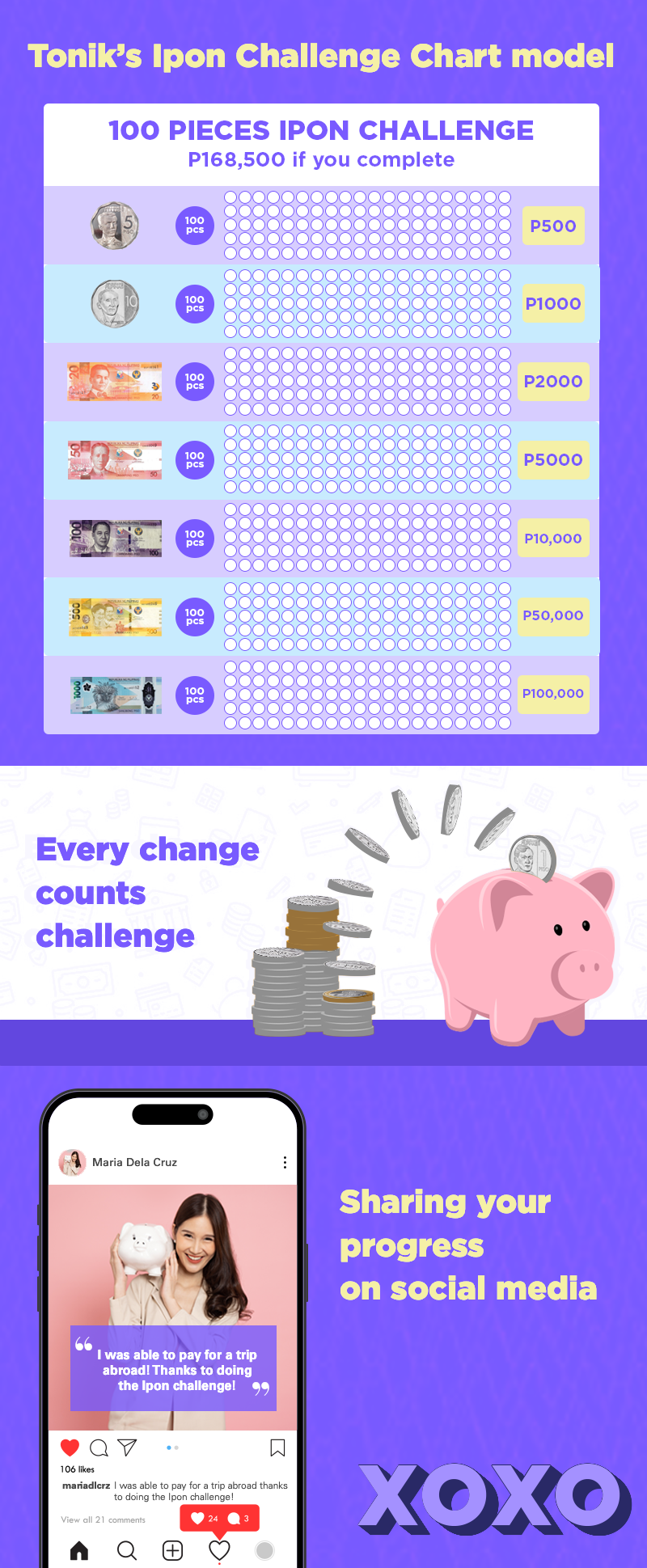 ipon challenge chart printable ipon challenge chart printable