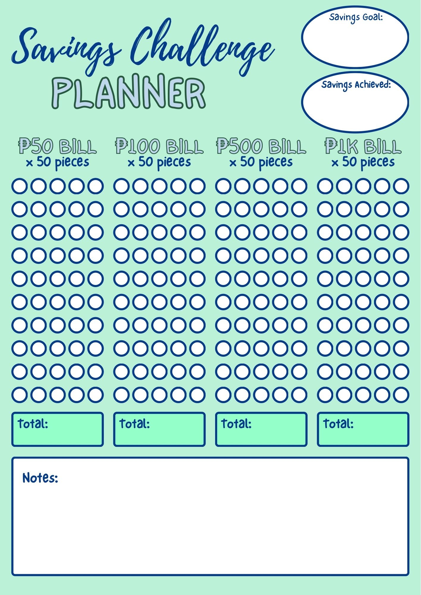 Ipon Challenge Template Or Printable Or Editable Ipon Challenge Template Or Printable Or Editable