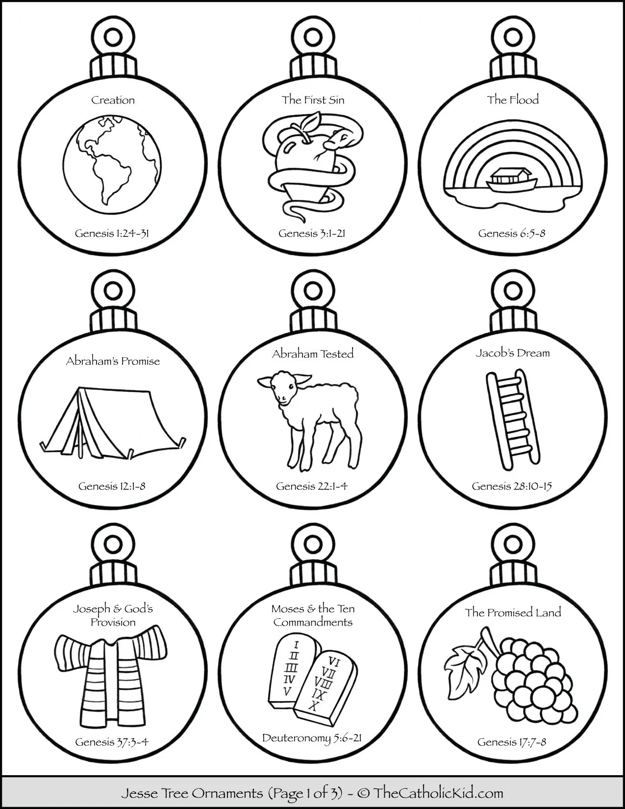 Jesse Tree Ornaments Download Pack Jesse Tree Ornaments Download Pack