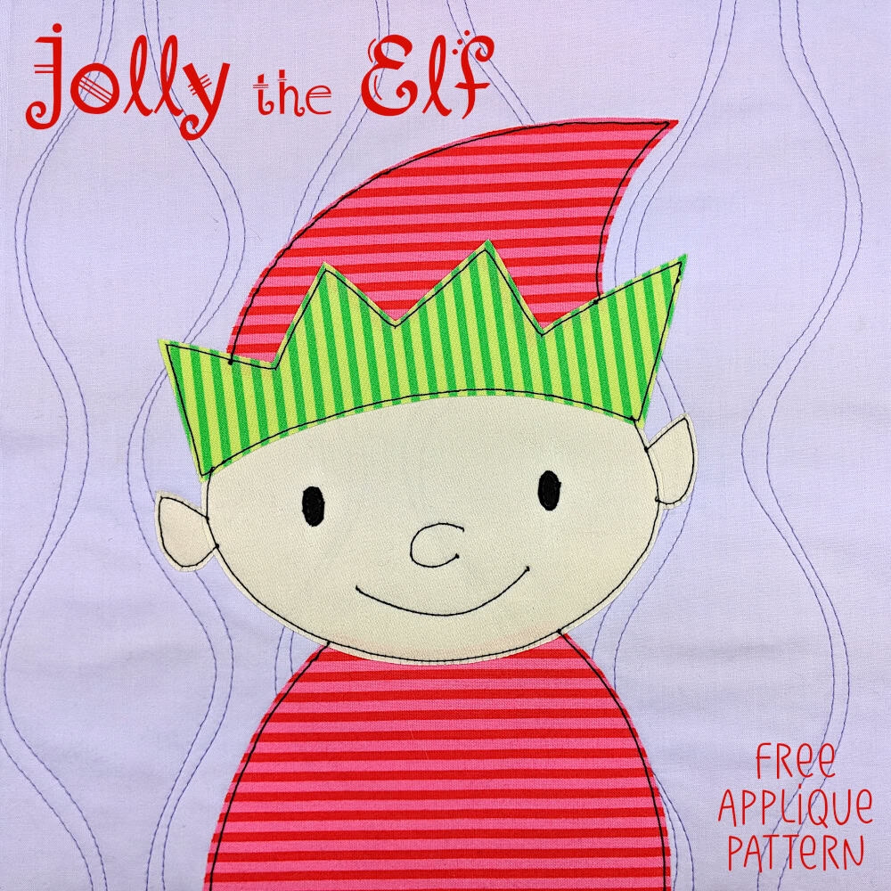 Jolly The Elf A Free Christmas Applique Pattern Jolly The Elf A Free Christmas Applique Pattern