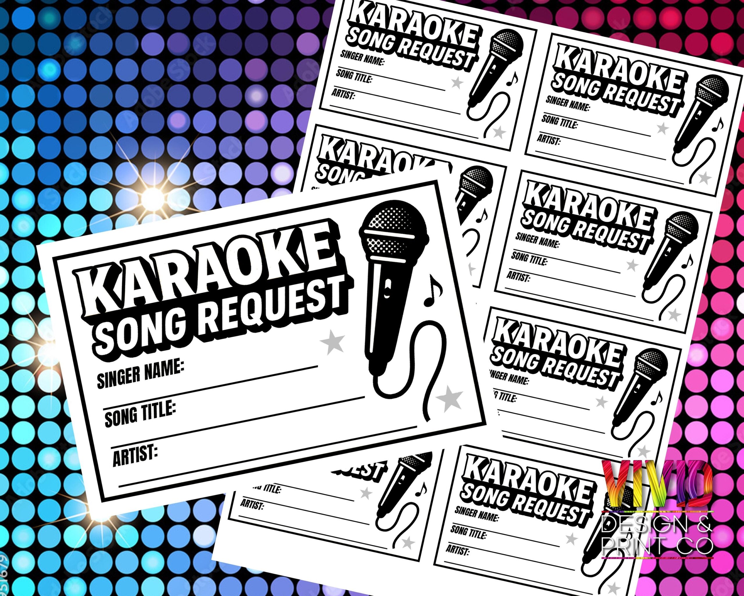 Karaoke Song Request Slips Printable