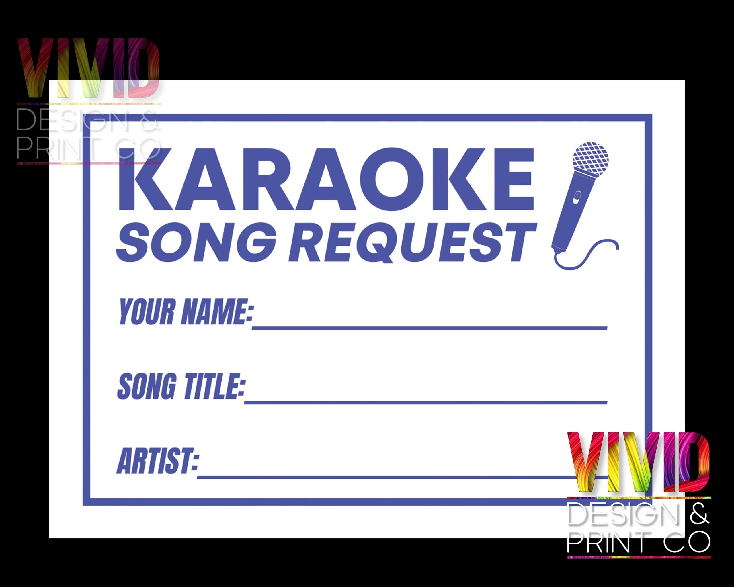 Karaoke Song Request Slips Printable Karaoke Song Request Slips Printable