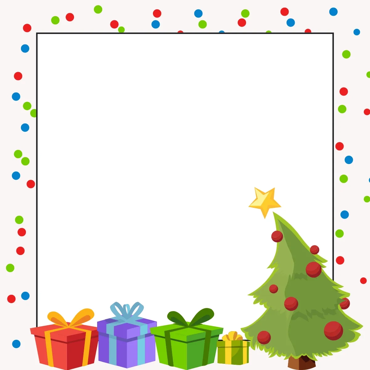 Kids Christmas Border Clipart