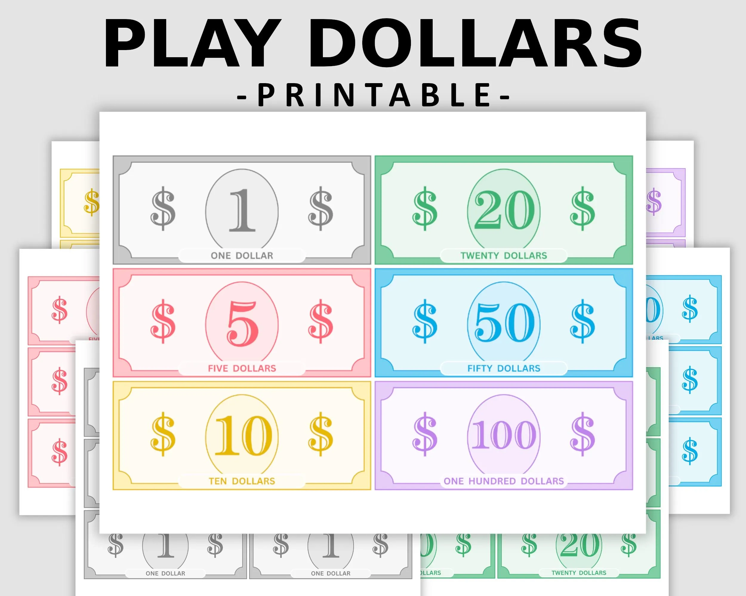 Kids Play Money Printable