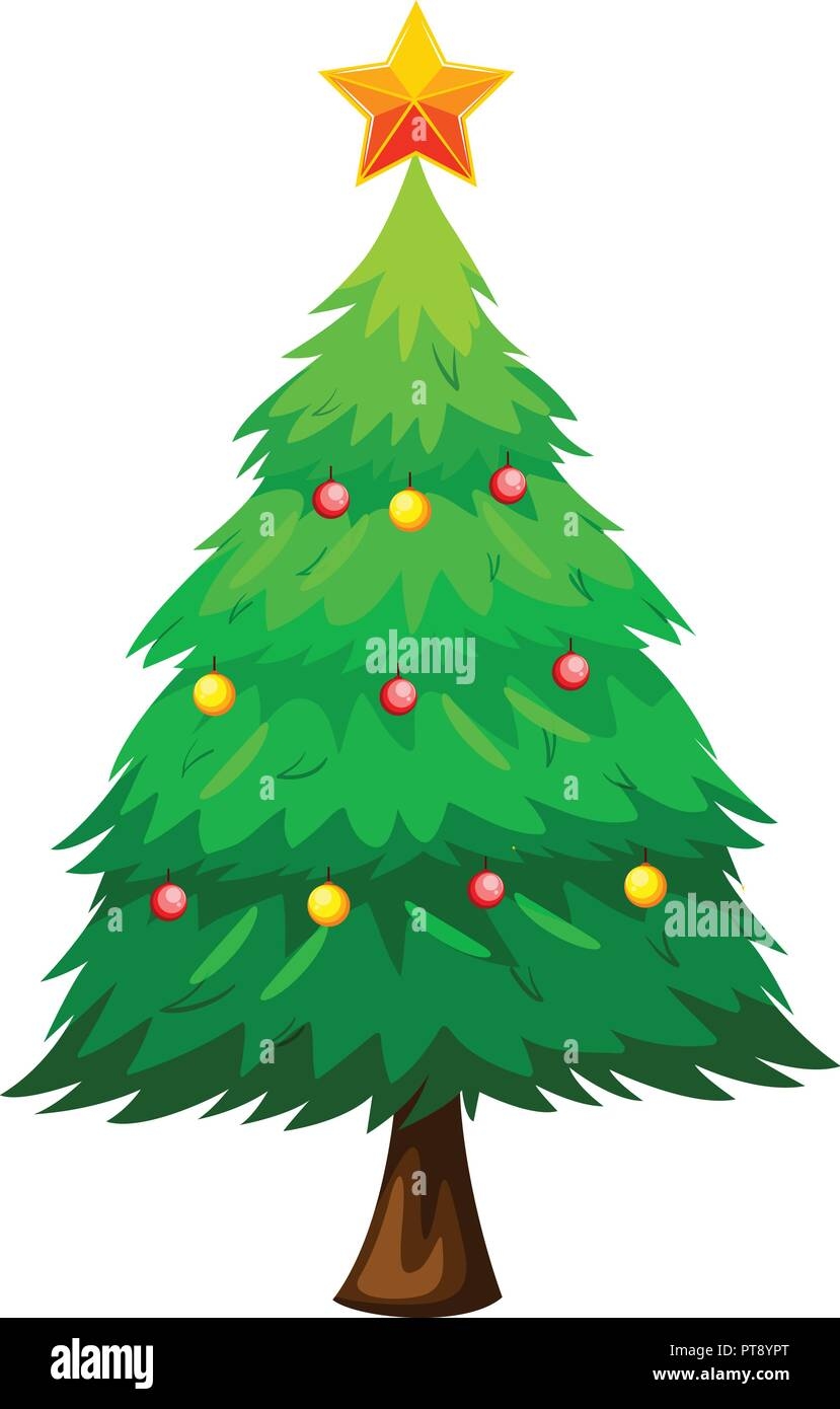Large Green Christmas Tree Illustration Image221473584
