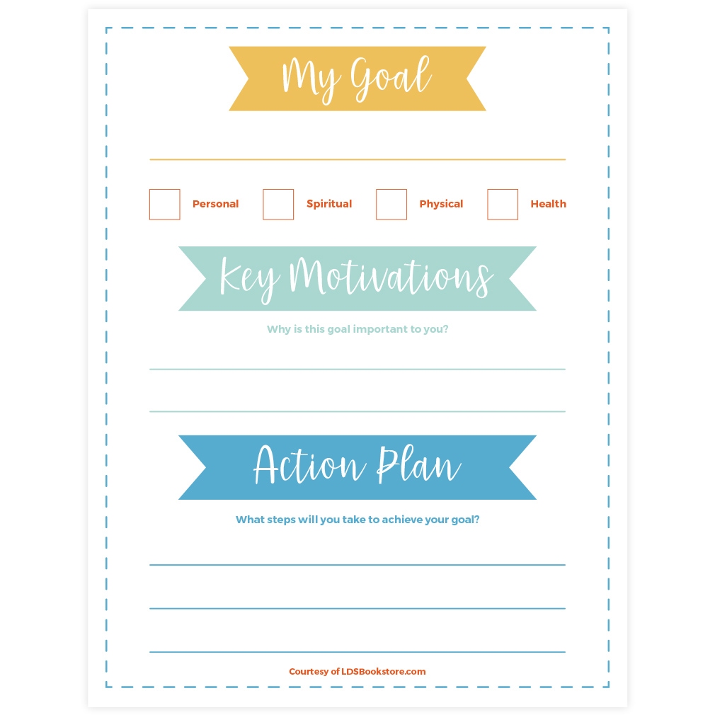 Lds Goal Setting Worksheet