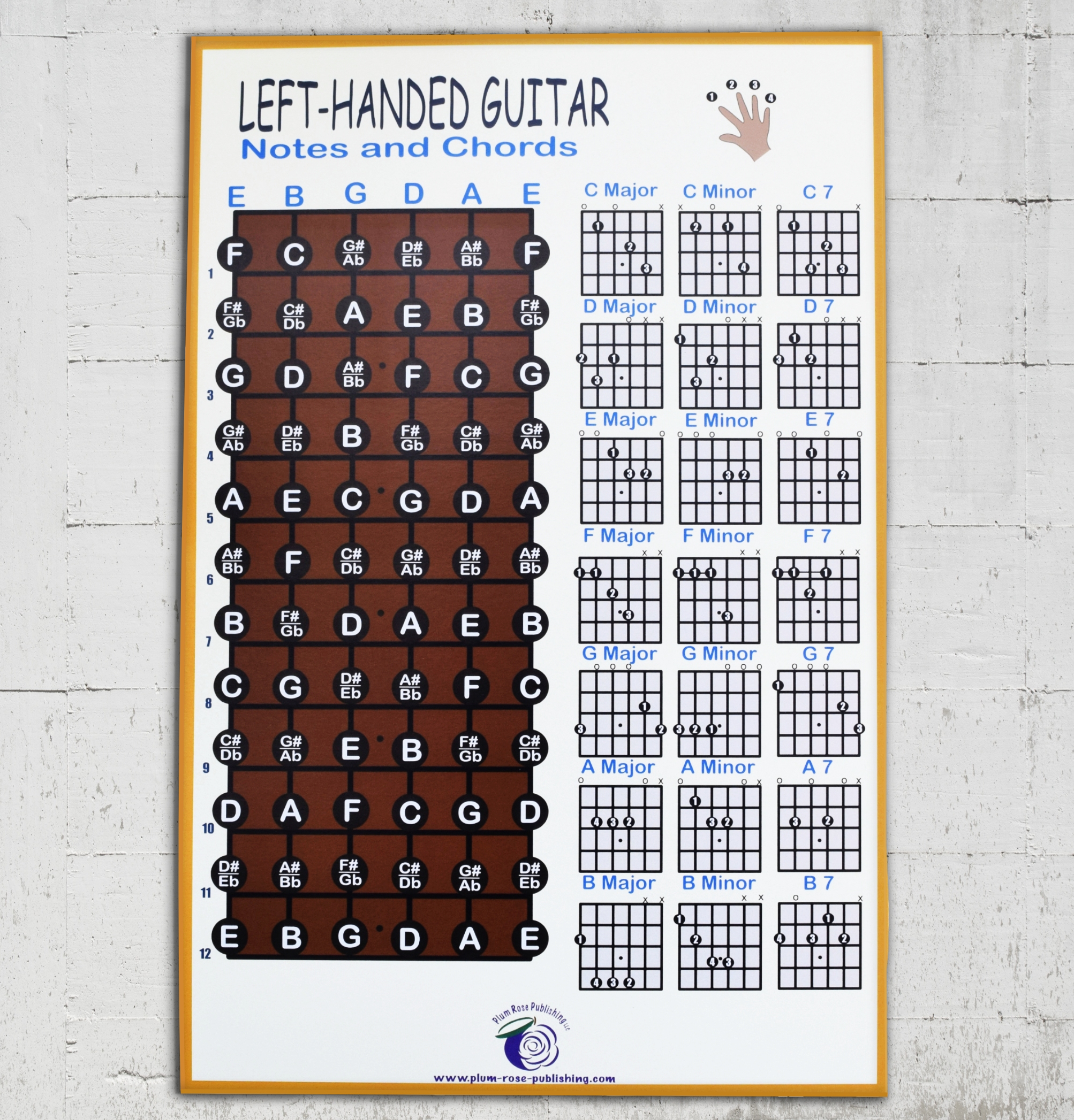 left handed guitar chord chart printable left handed guitar chord chart printable