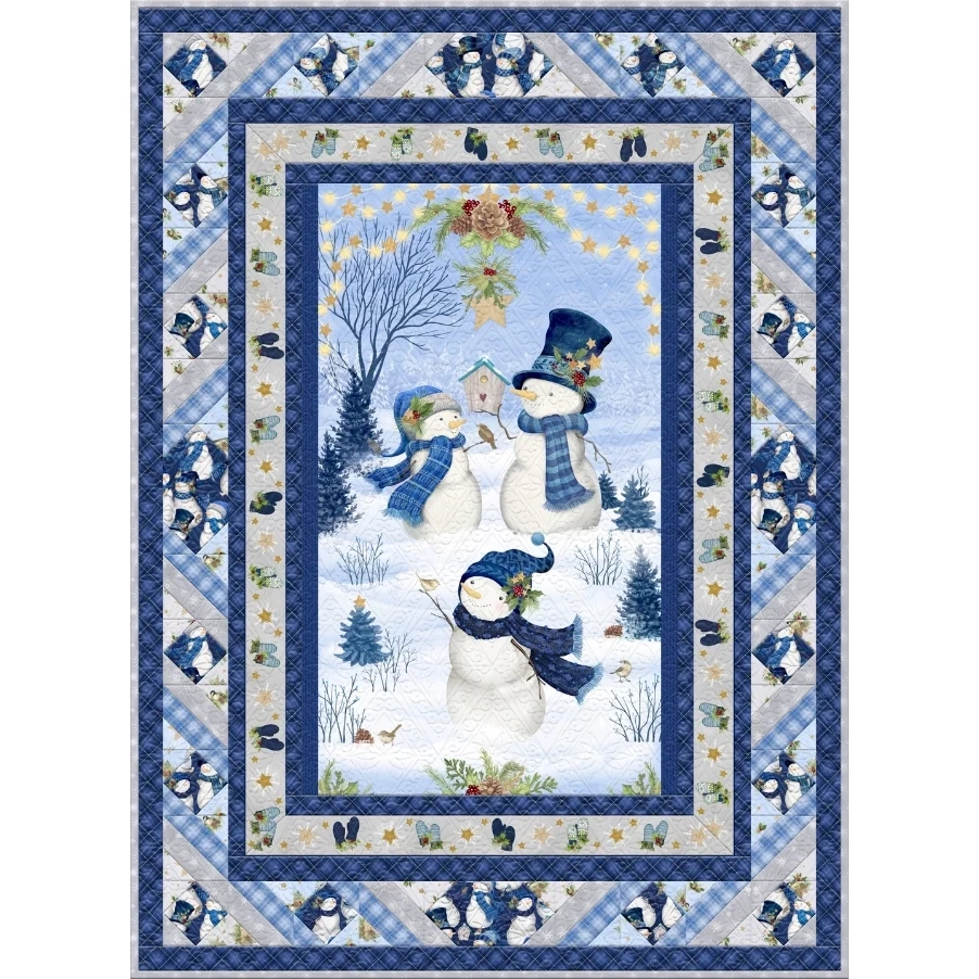 Let It Snow Man Project Quilt Pattern Free Digital Download