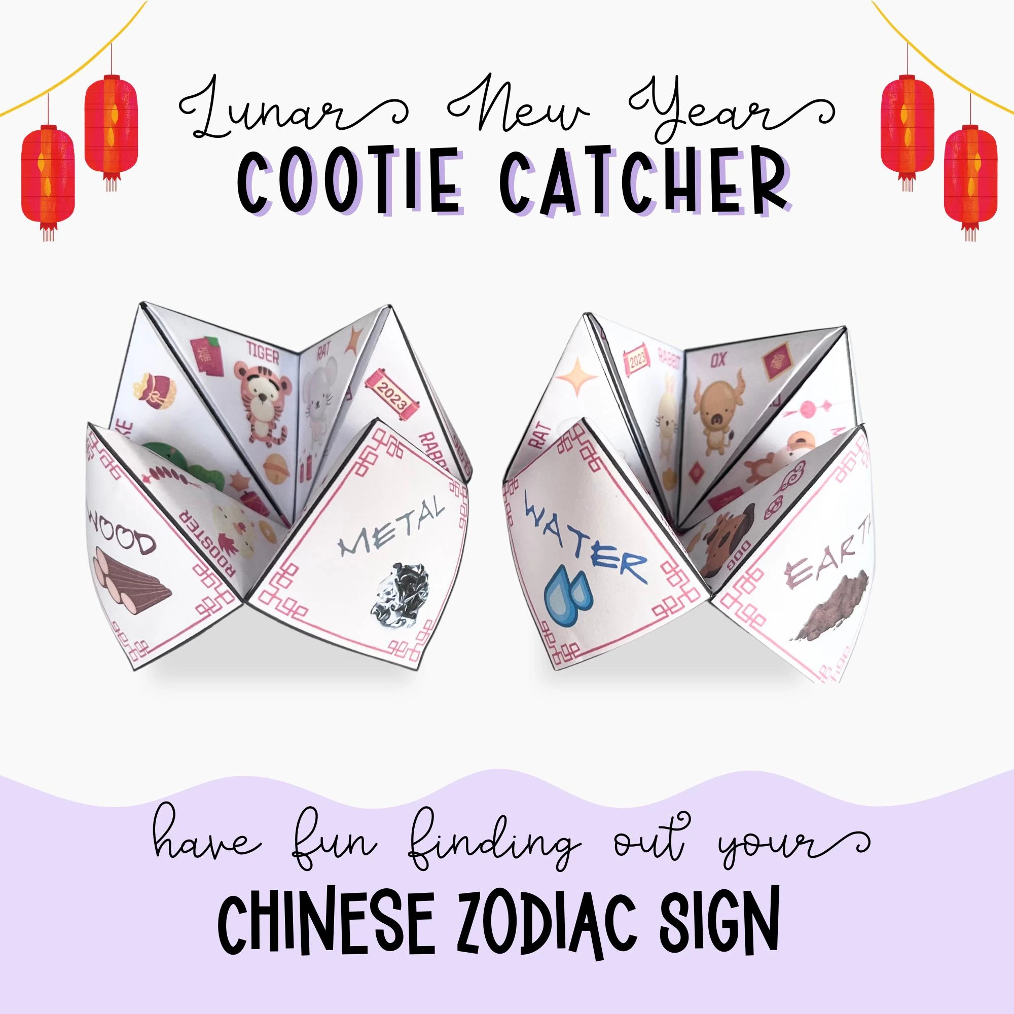 Lunar New Year Cootie Catcher Chinese