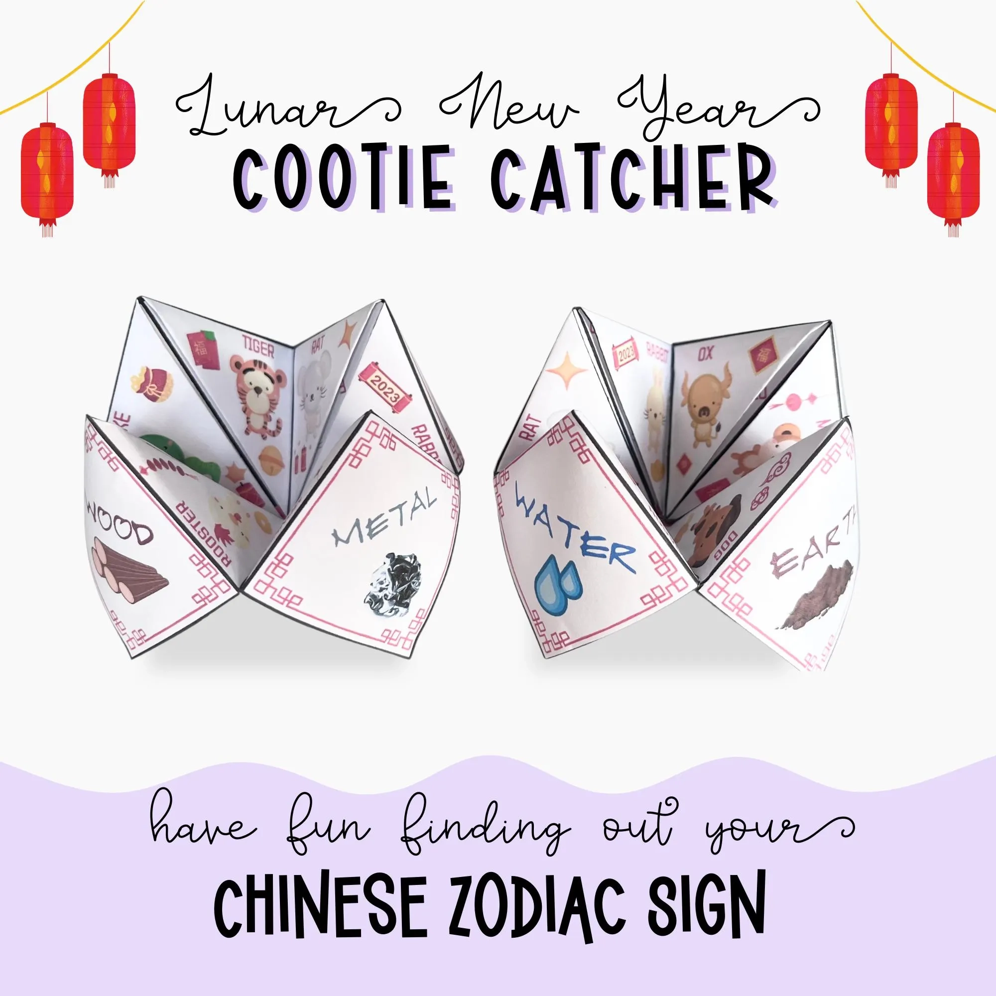 Lunar New Year Cootie Catcher Chinese
