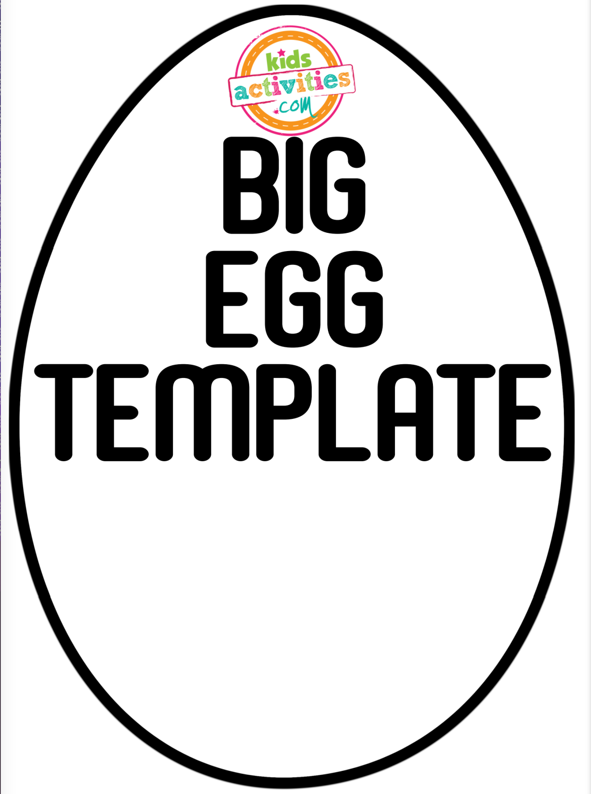 big easter eggs printable