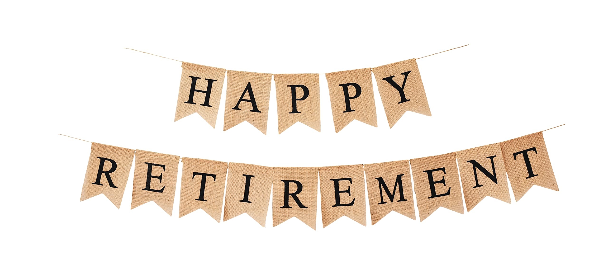 Mandala Crafts Burlap Happy Retirement Banner Happy Retirement Decorations For Women Men Happy Retirement Sign Bunting Garland For Happy Retirement Party Decorations