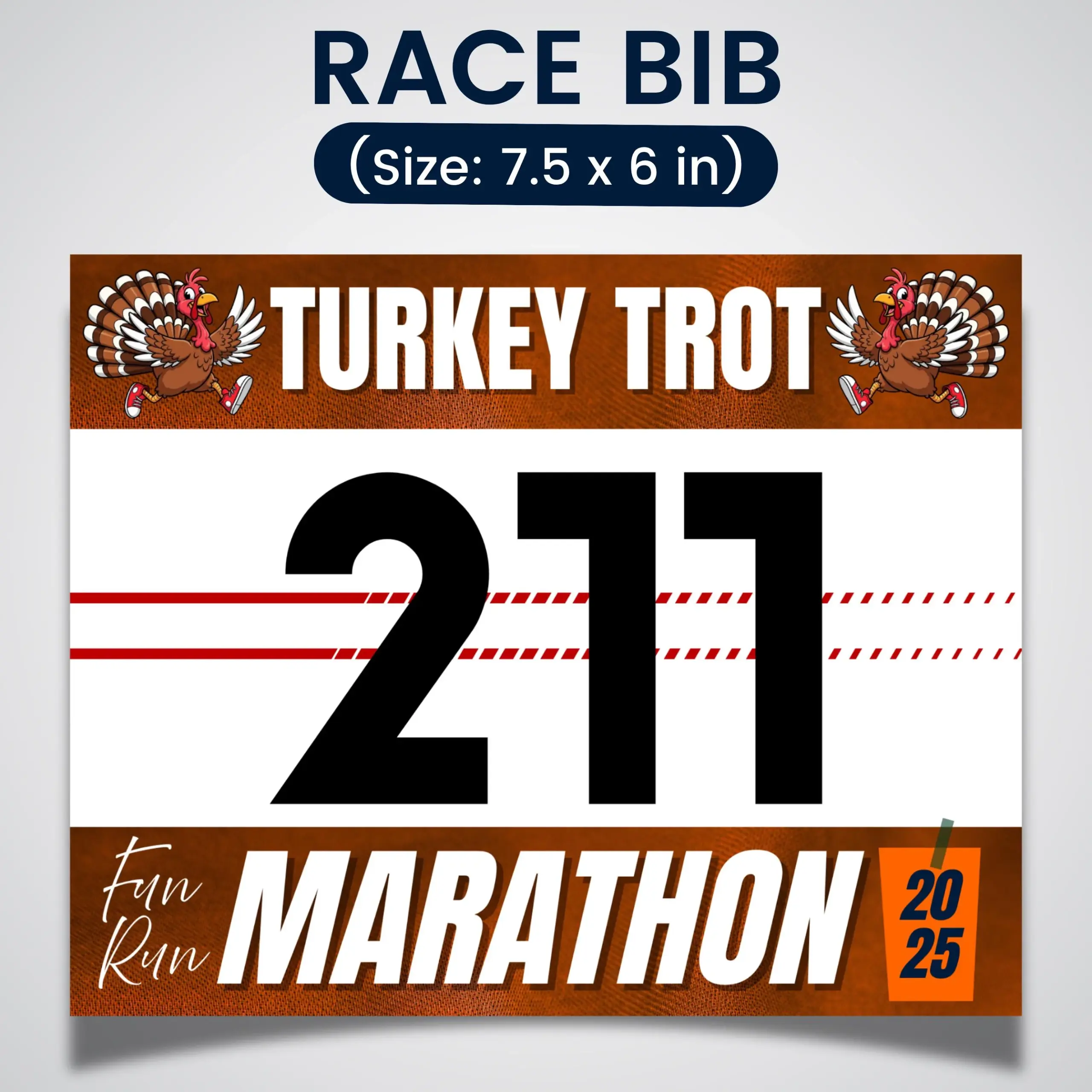 Marathon Templates Race Bib Template