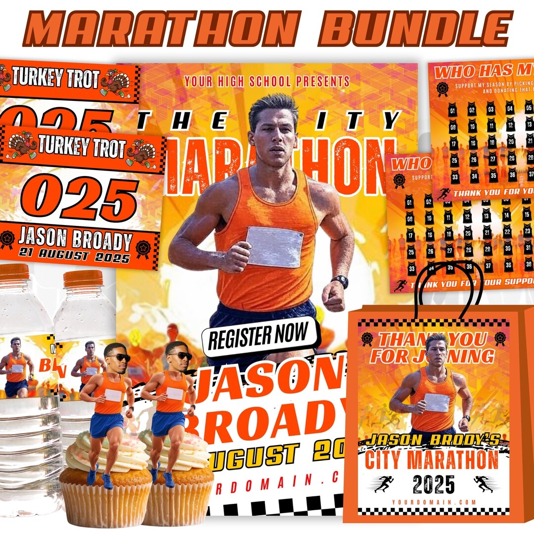 turkey trot bib template