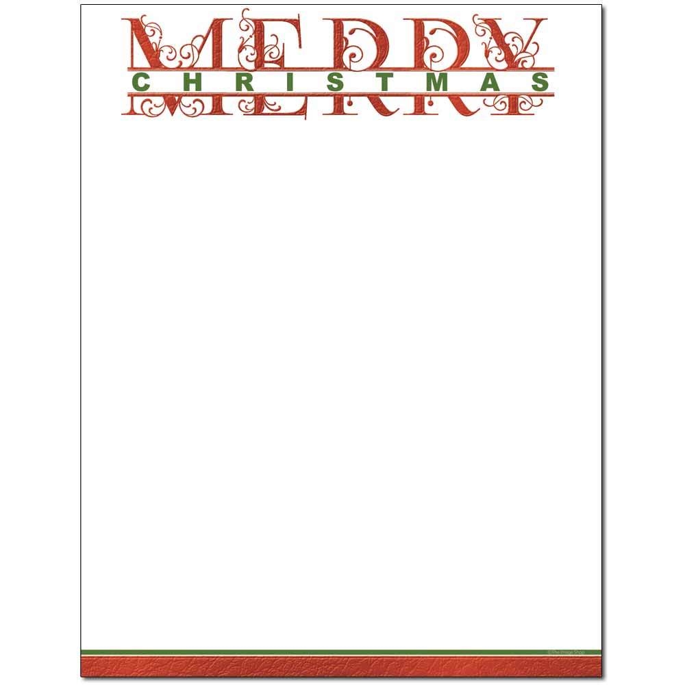 Merry Christmas Letterhead Stationery