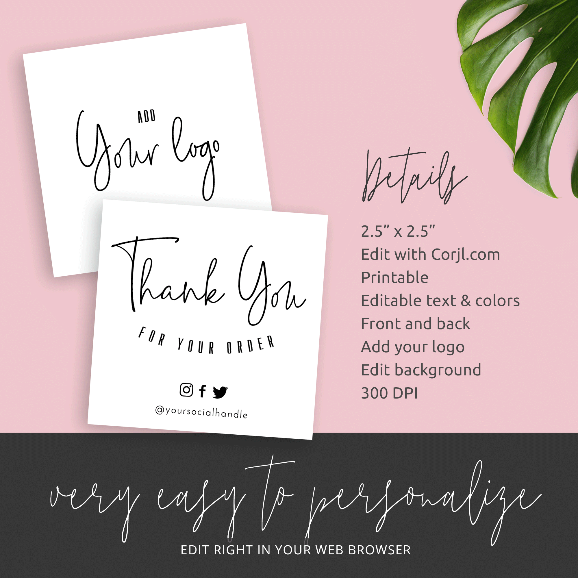 Mini Thank You Card Manhattan