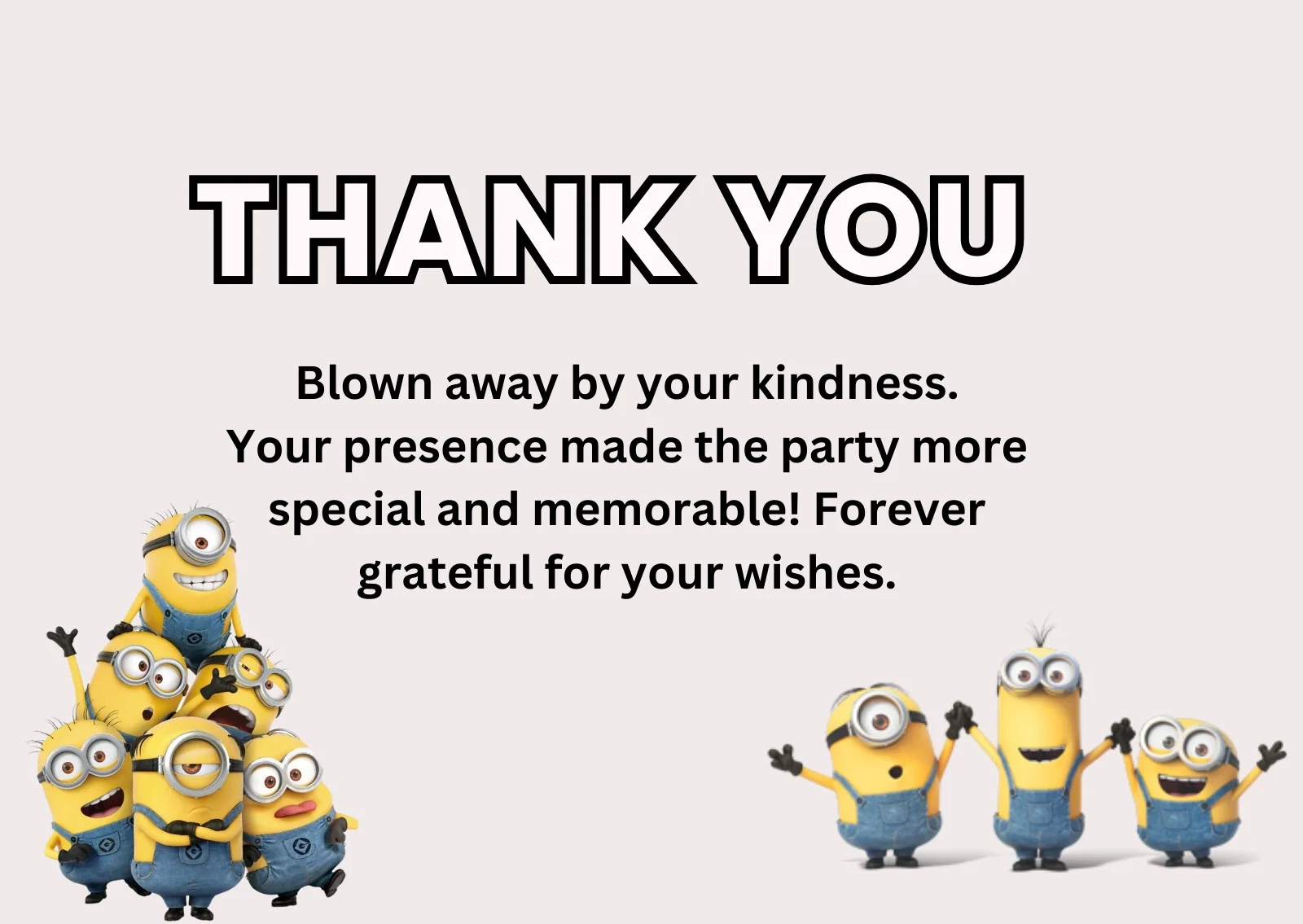 Minions Thank You Card Editable Instant Download Minions Thank You Card Editable Instant Download