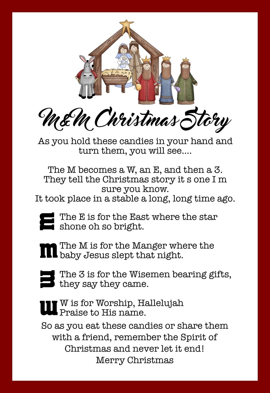 christmas story for kindergarten printable