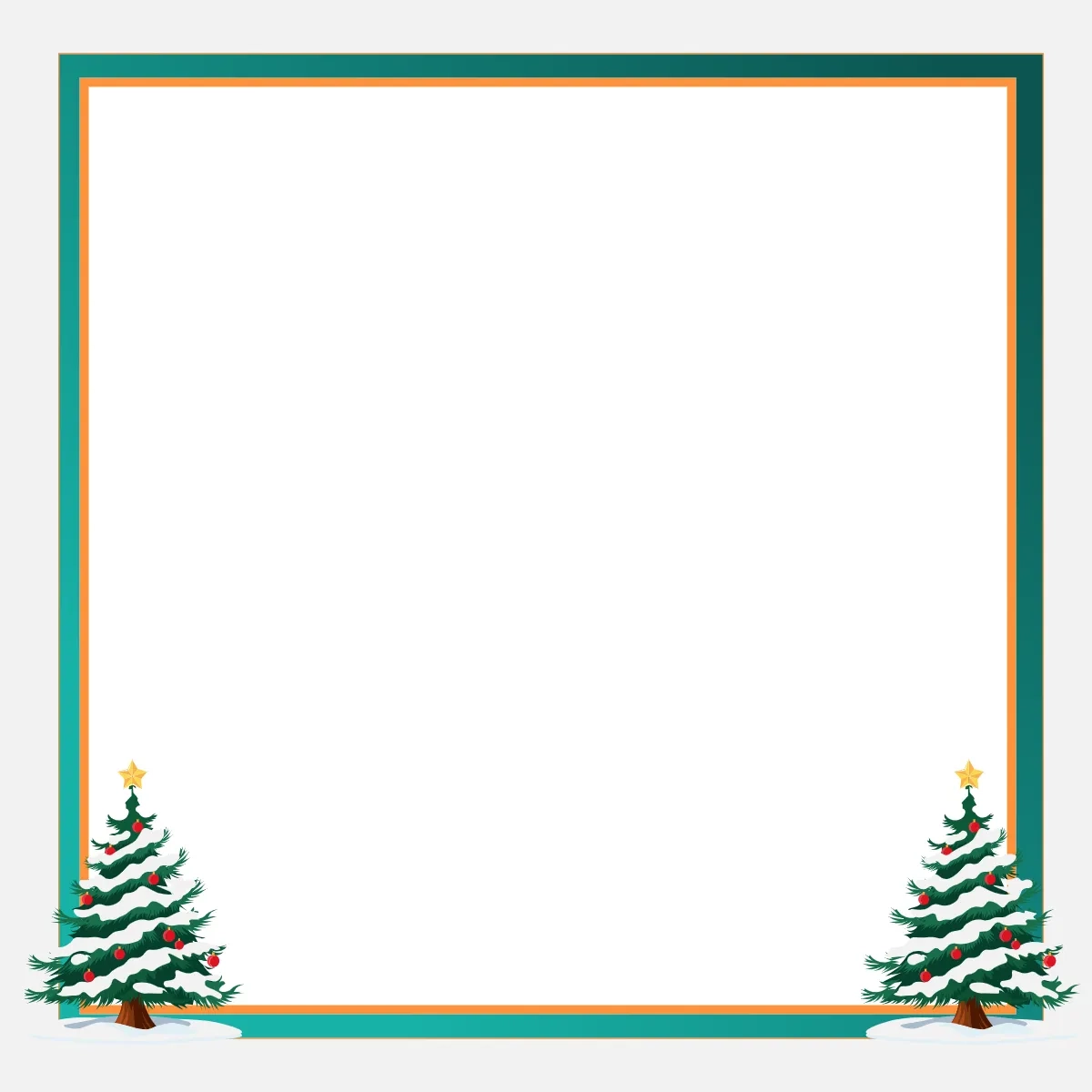 Modern Christmas Border Clipart