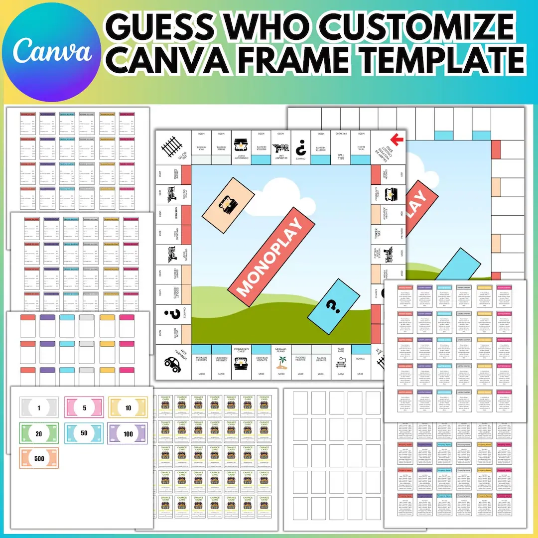 free editable monopoly board template