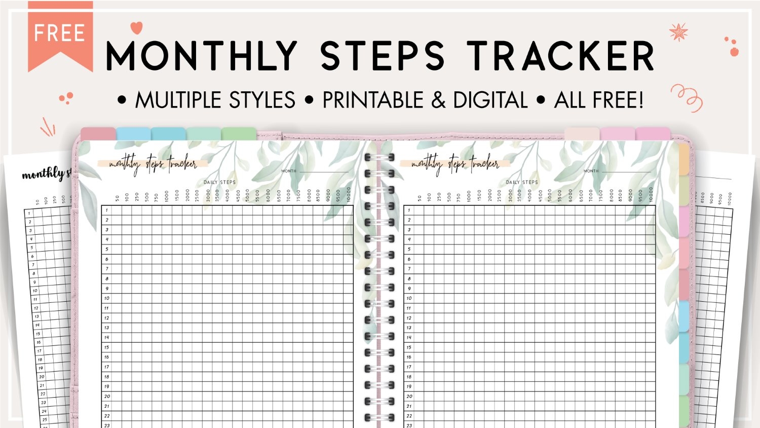 Monthly Steps Tracker Template