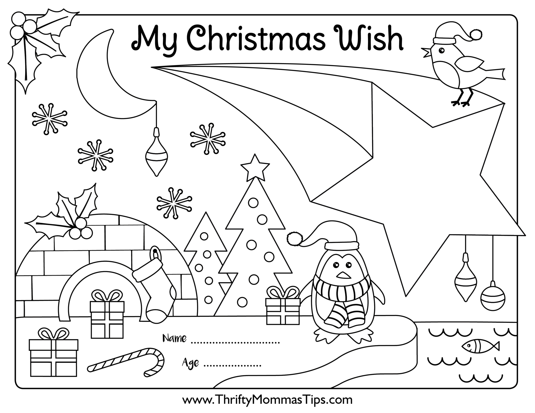 christmas wish list for kids printable