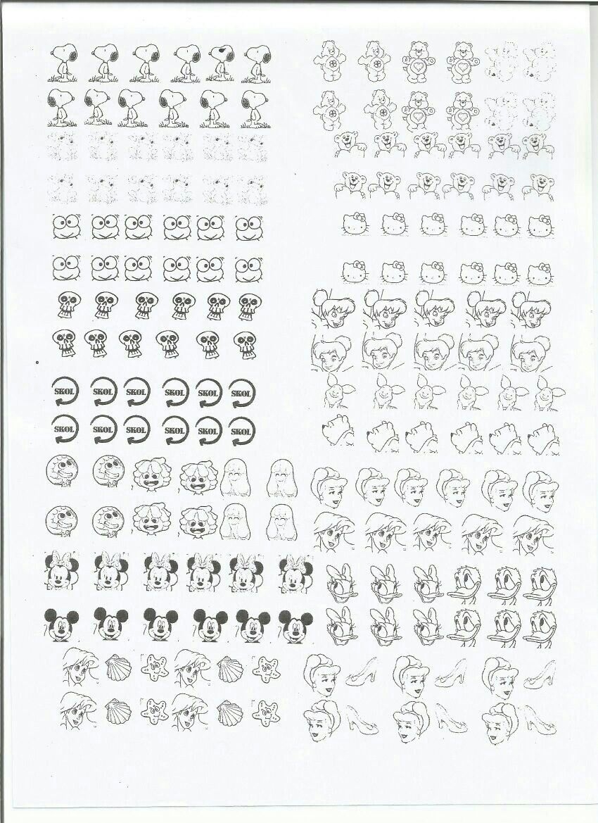 Nail Art Practice Sheets