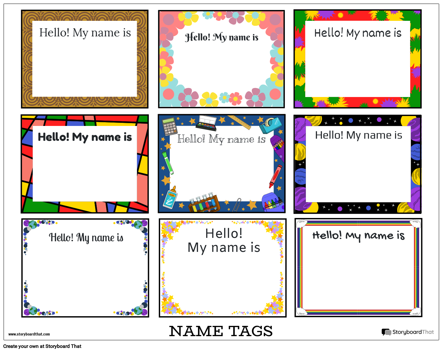 Name Tag Templates