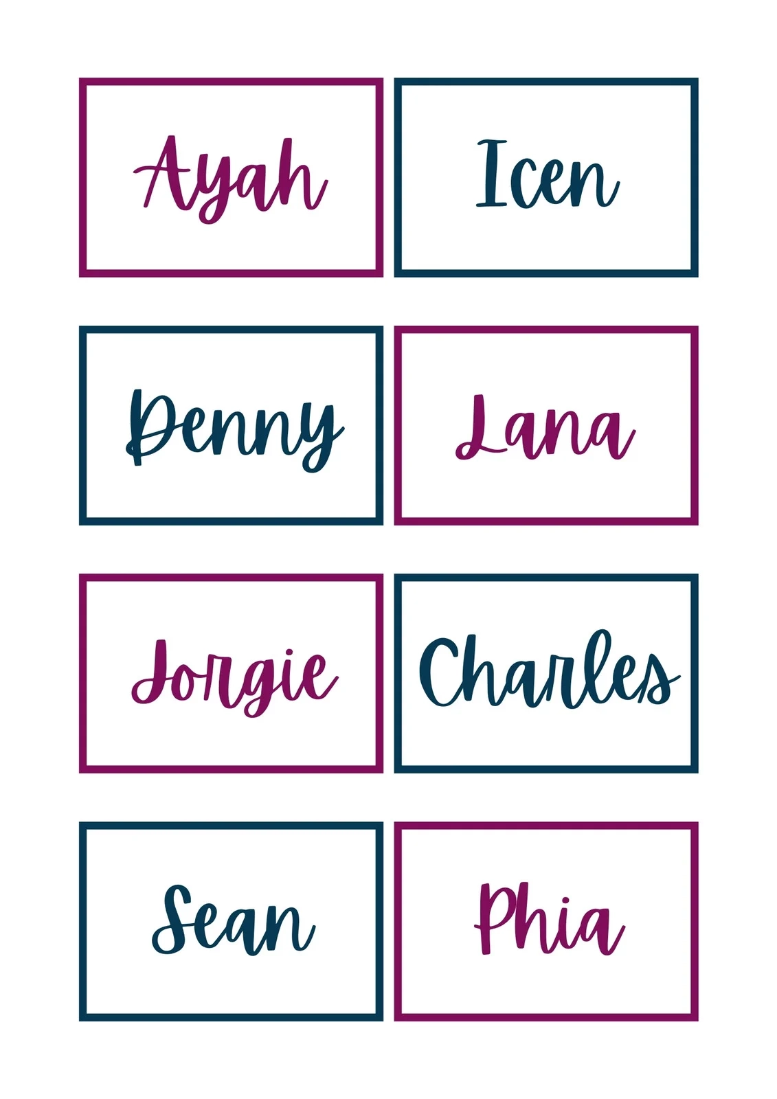 free printable door name plate template