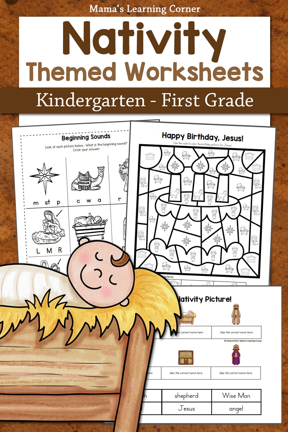 Nativity Worksheet Packet For Kindergarten And First Grade