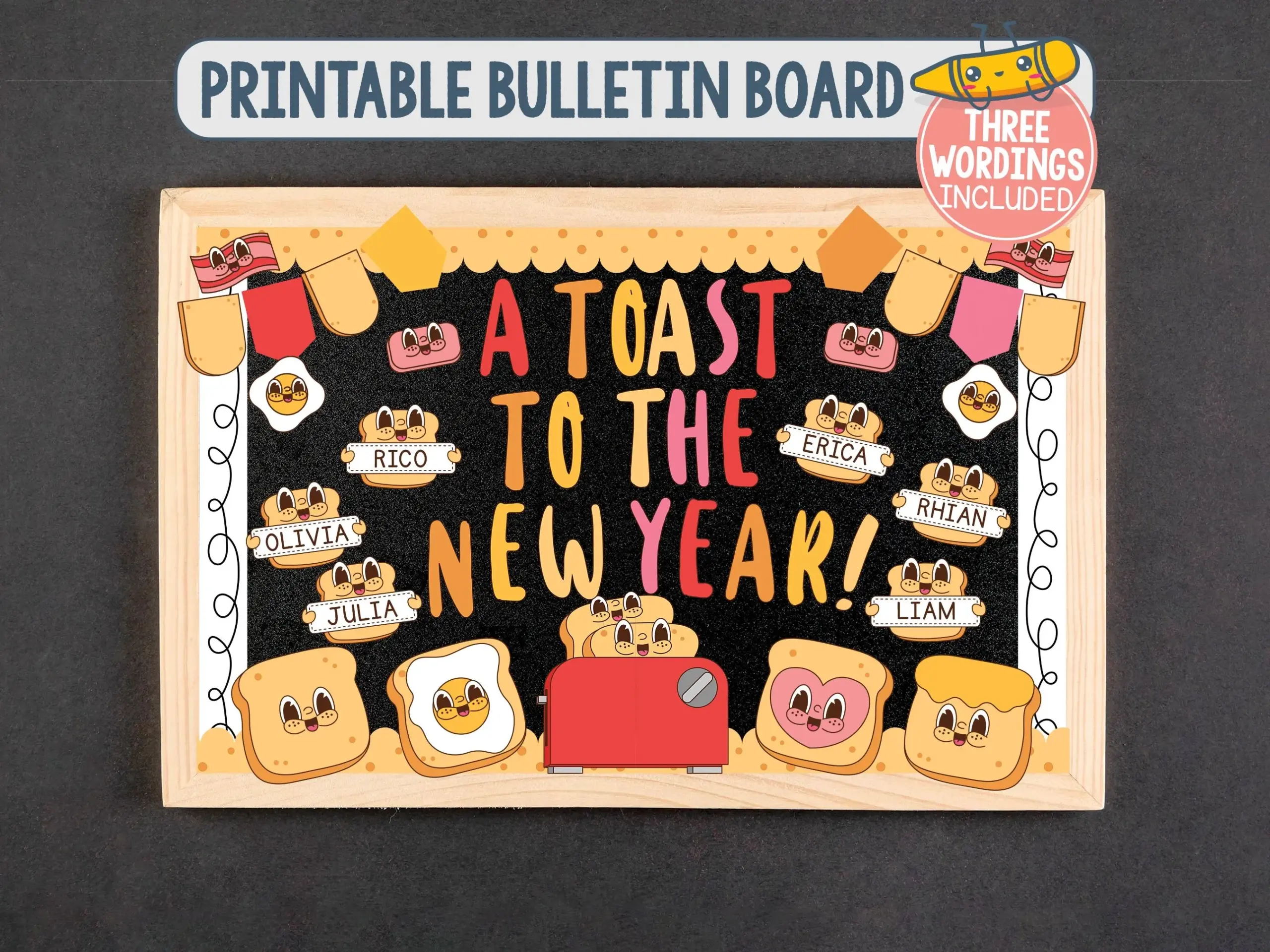 toast to a new year printable