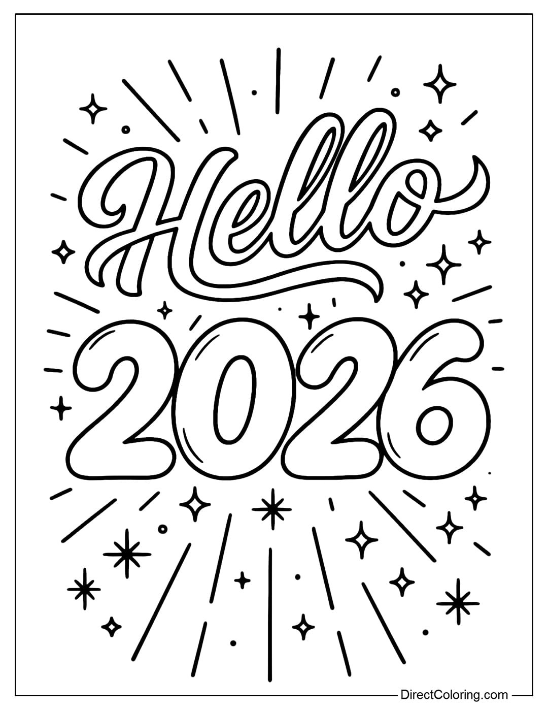 New Year Coloring Pages