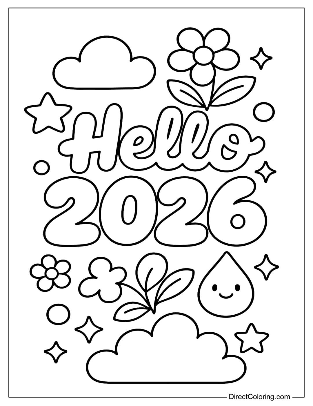 New Year Coloring Pages