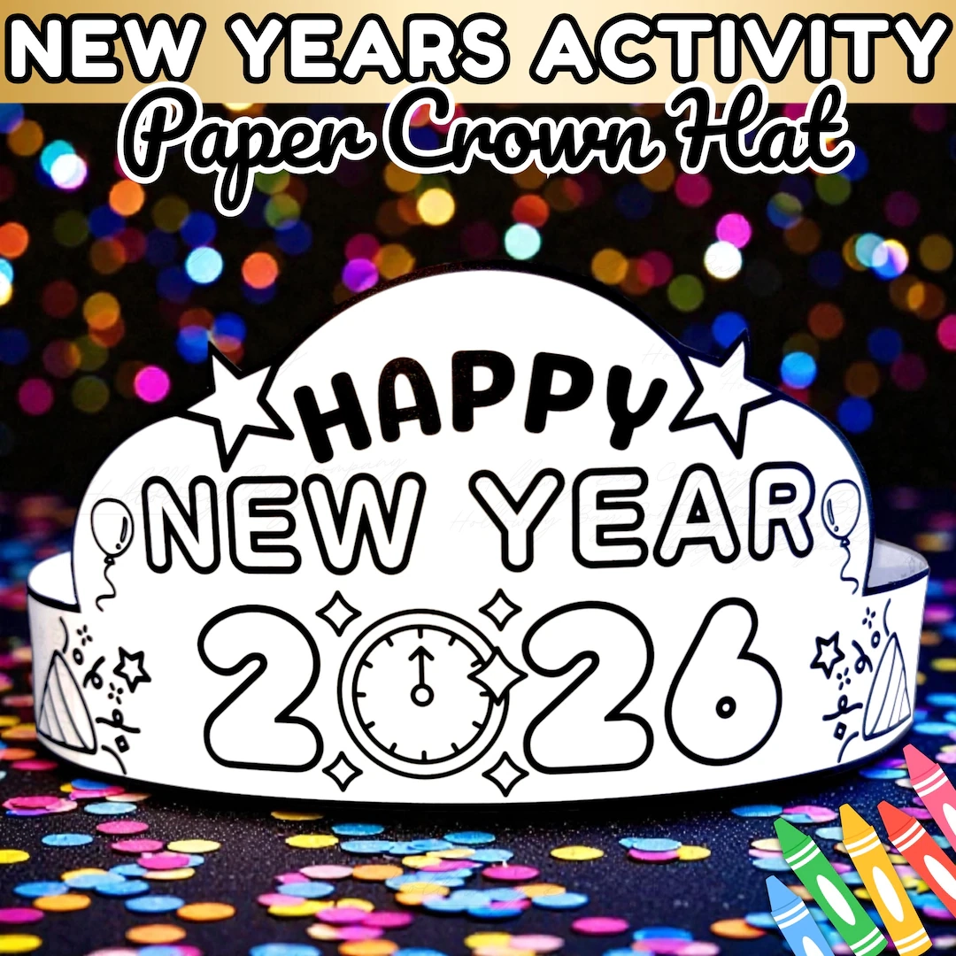 New Year Paper Hat 2026 New Year Paper