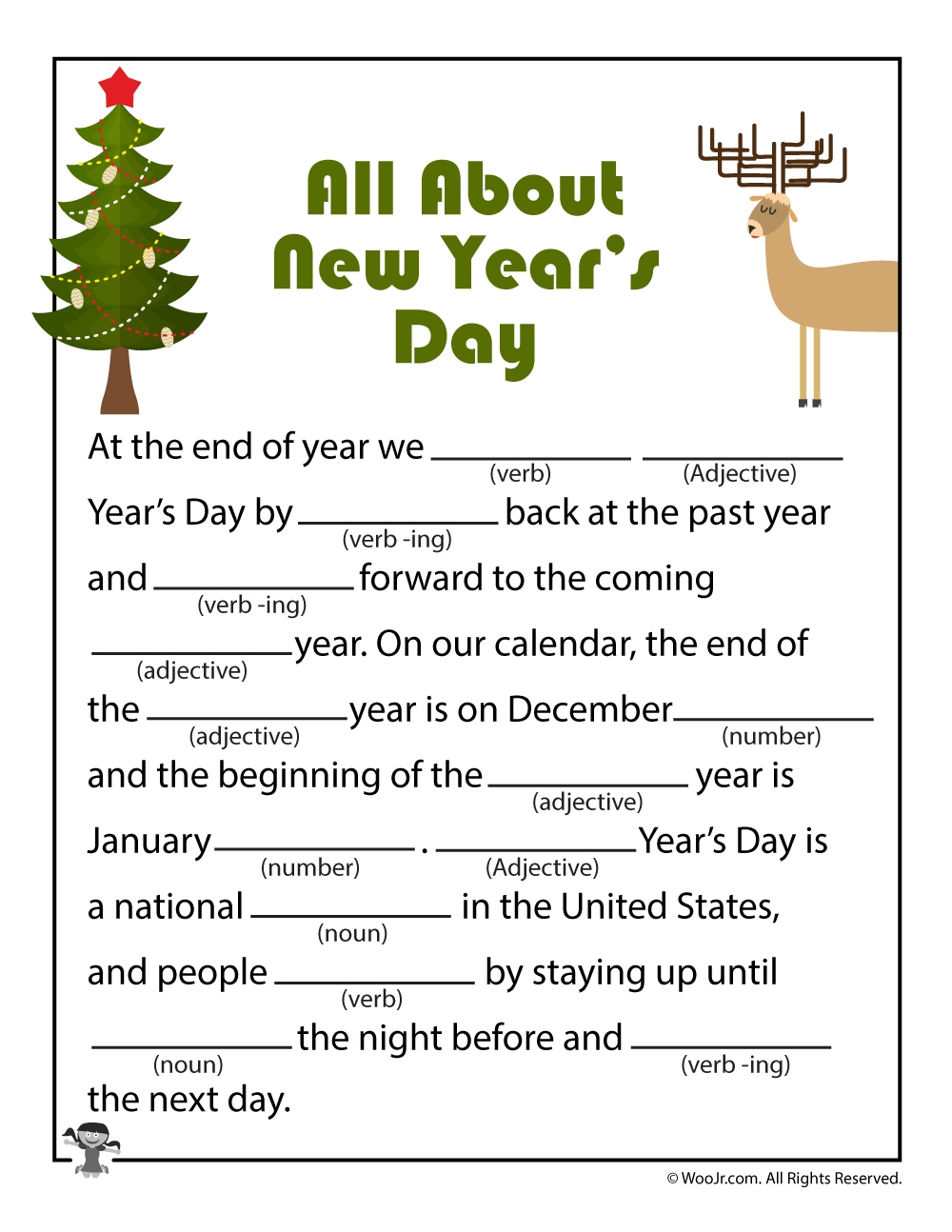 New Years Ad Libs Printable Games