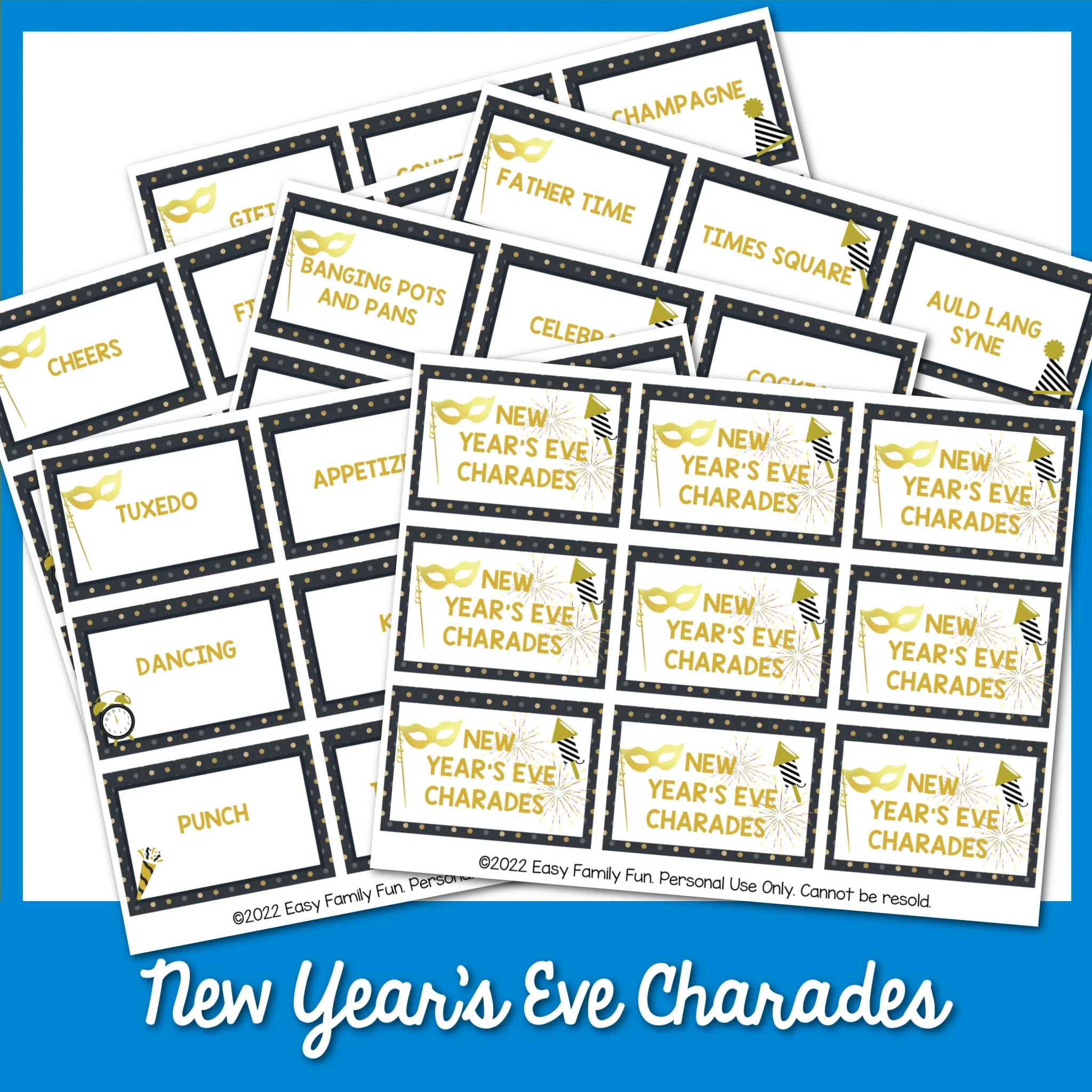 New Years Charades Printable