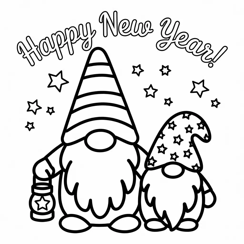 free printable new years eve coloring pages