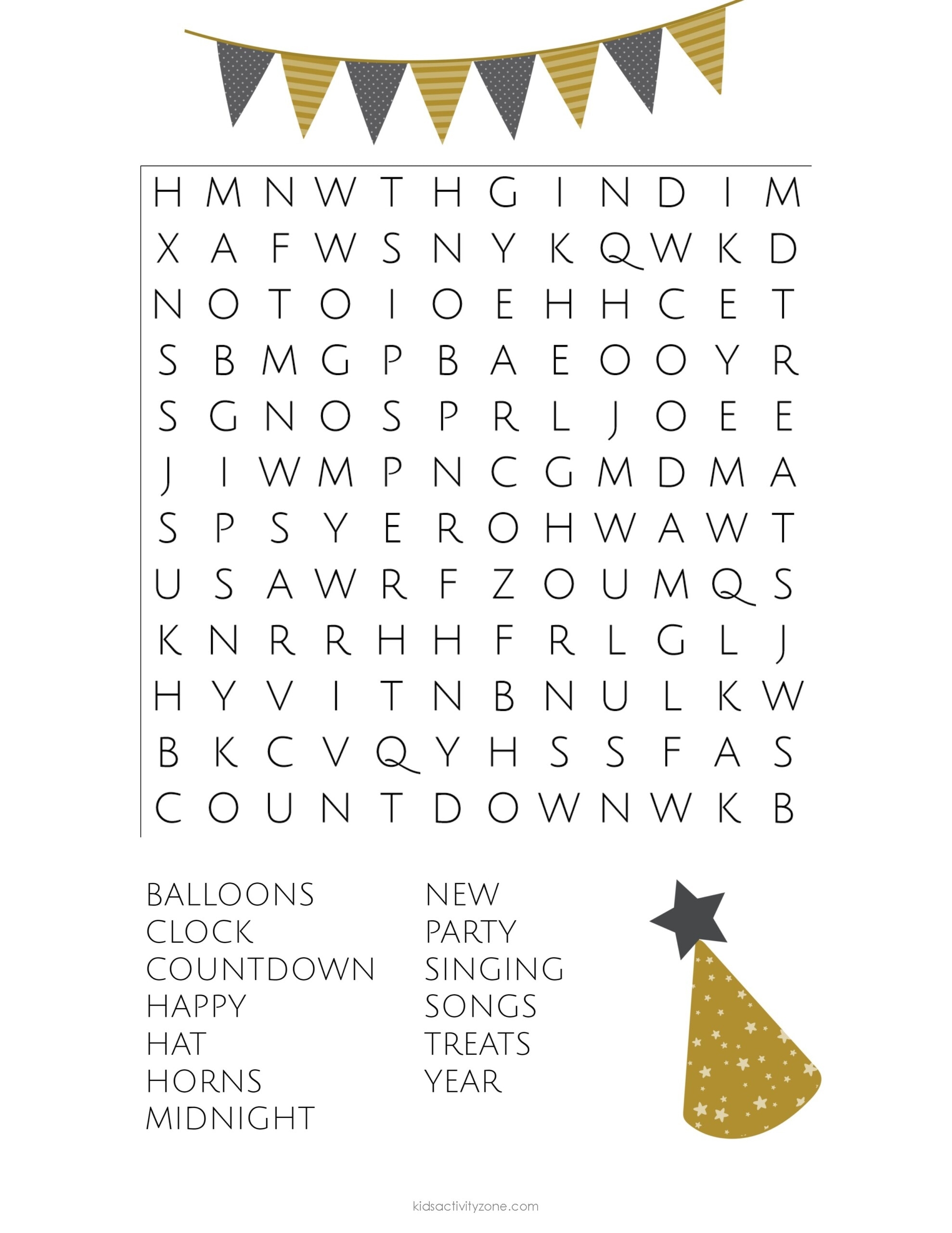 new years eve printable activities