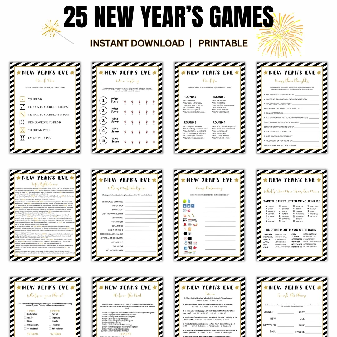 New Years Eve Games 2026 New Years Games