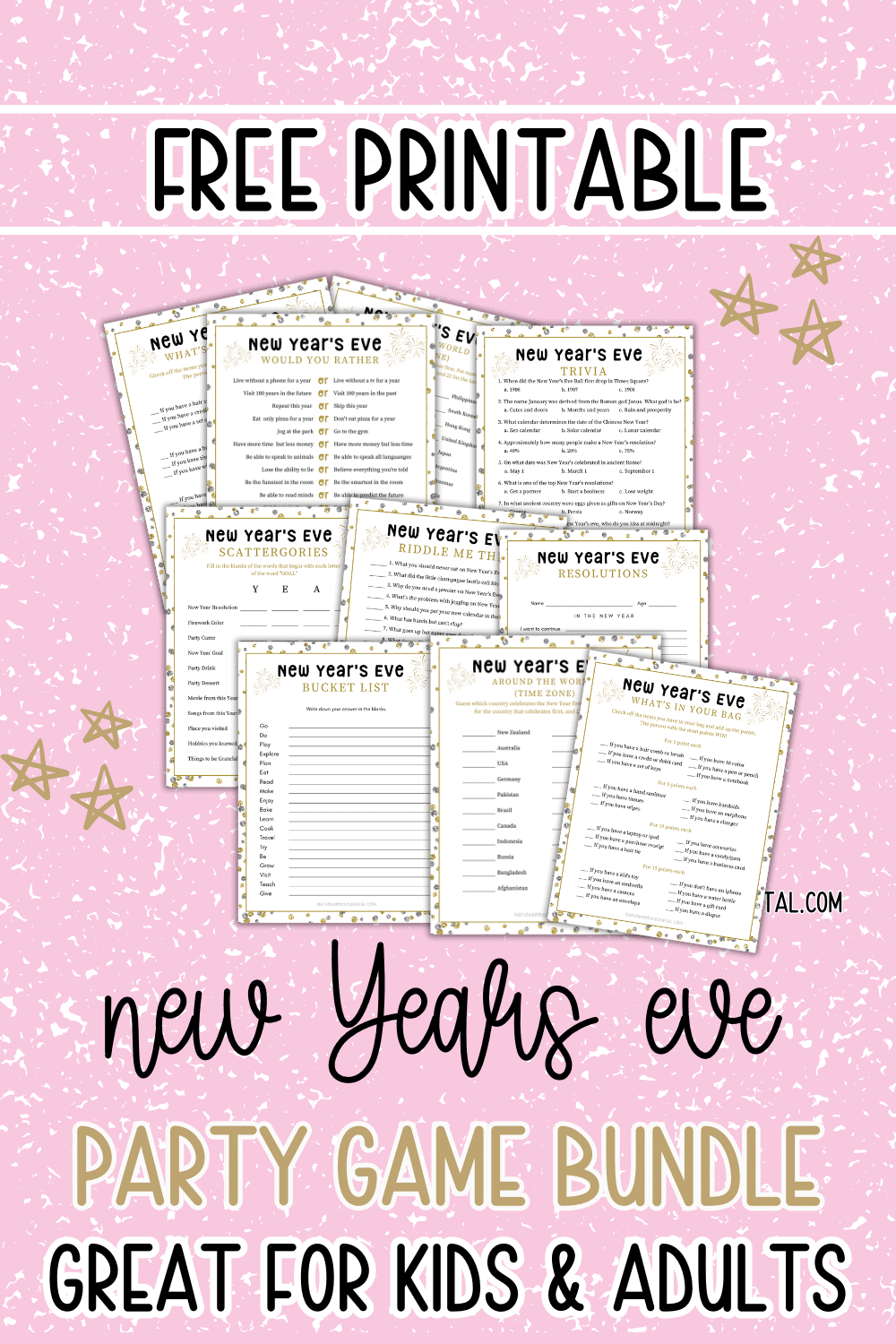 New Years Eve Games Printable