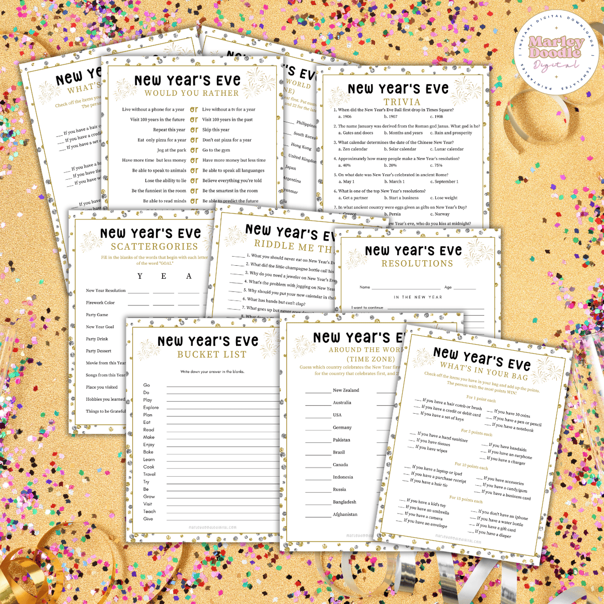 New Years Eve Games Printable