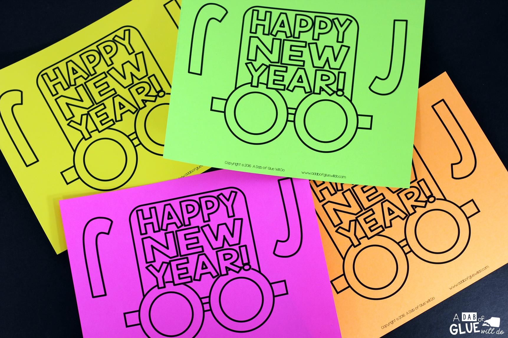 New Years Eve Glasses Writing