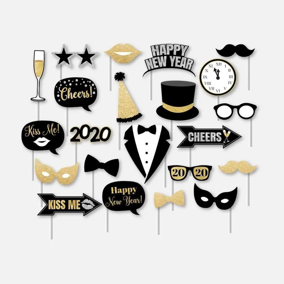 New Years Eve Party Photo Booth Props Template
