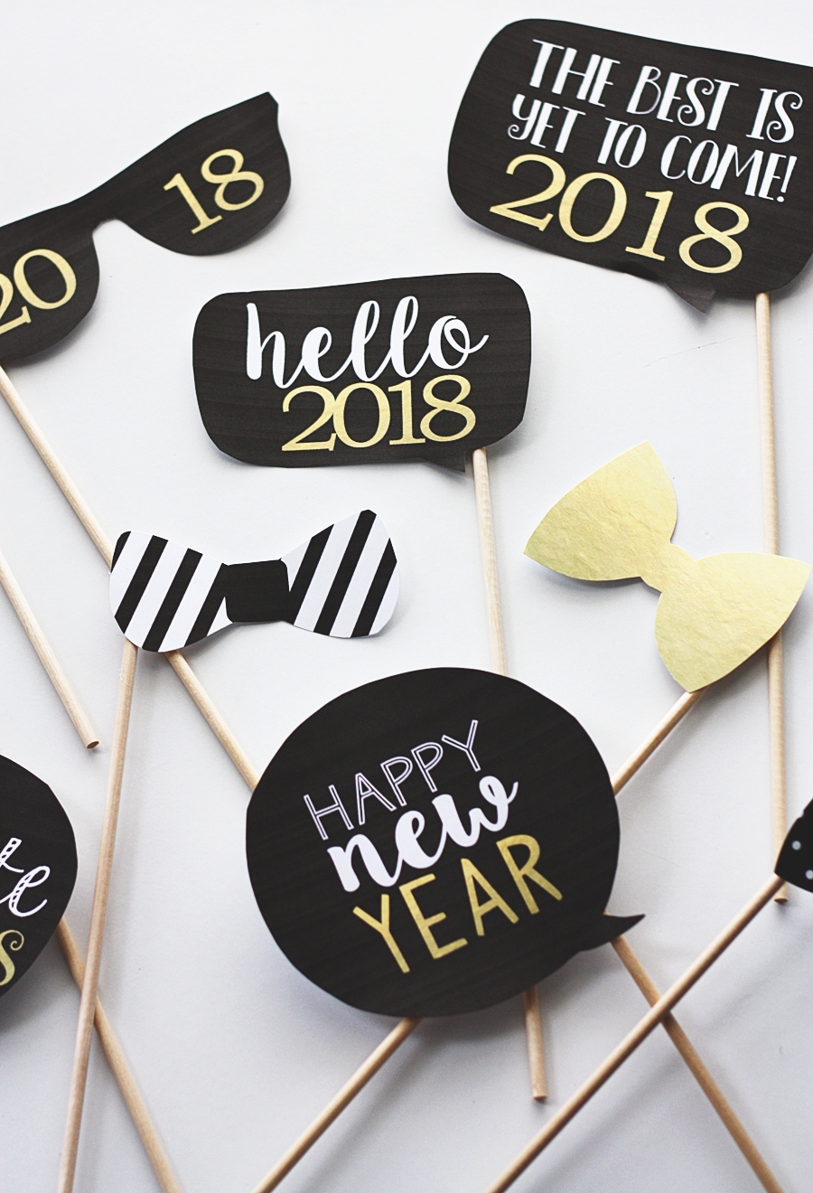 New Years Eve Photobooth Props