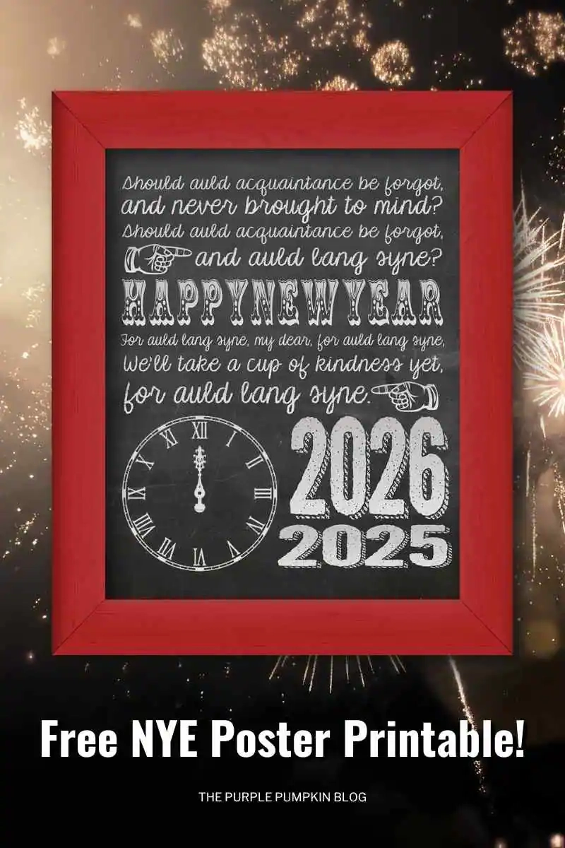 New Years Eve Poster Free Printable