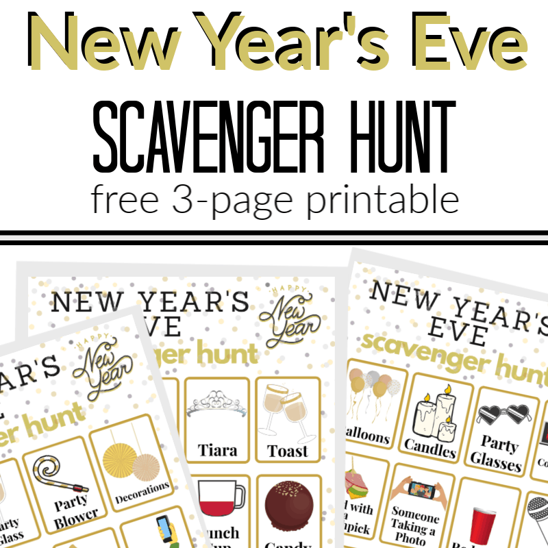 printable new years eve scavenger hunt