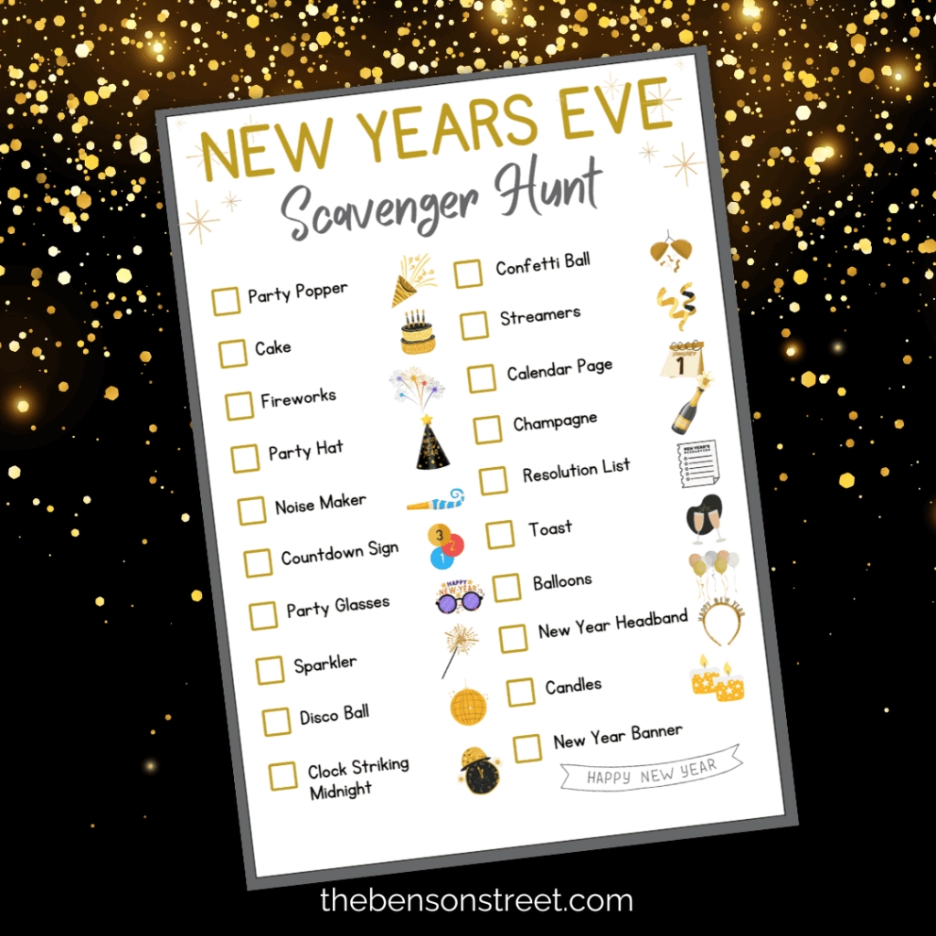 New Years Eve Scavenger Hunt For Kids