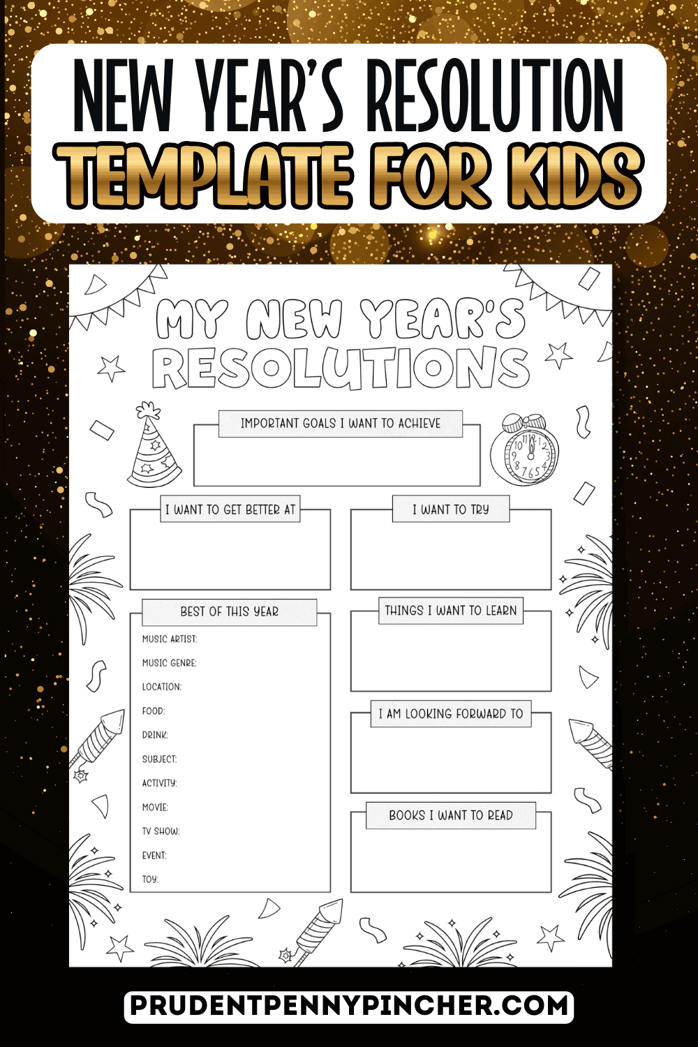 New Years Resolution Template For Kids New Years Resolution Template For Kids